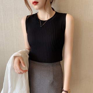 เสื้อกล้ามกันหนาว แขนกุด ทรงสลิมฟิต ขนาดเล็ก สําหรับผู้หญิง