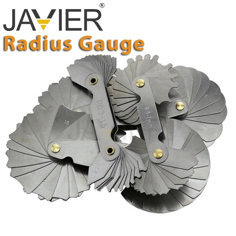 1pcs Radius Gauges สแตนเลส R1-6.5/R7-14.5/R15-25/R26-80 มม.เว้านูน arc Silver Tone เครื่องมือวัด