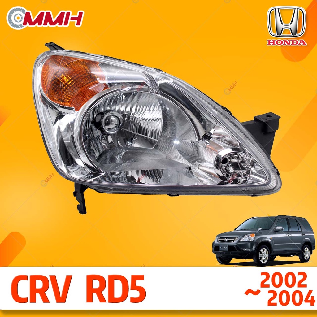 ไฟหน้า สําหรับ Honda CRV G2 CR-V GEN2 2002-2004 ไฟหน้าสำหรับ ไฟหน้า โคมไฟหน้า ไฟหน้า​โปรเจค​เตอร์​ โคมไฟหรถยนต์ เลนส์กระจก headlamp headlight front light lens