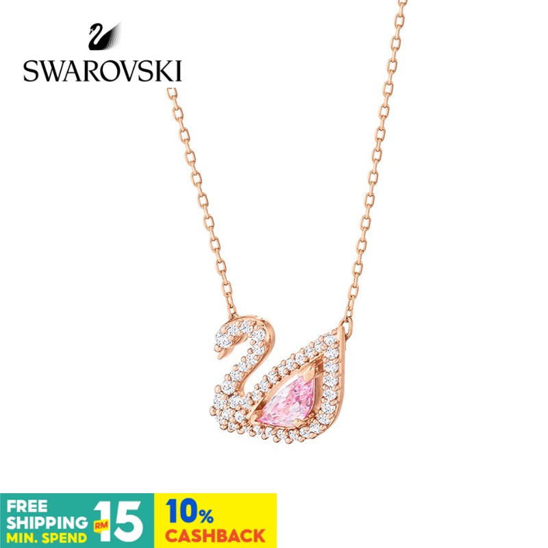 พร้อมส่ง Swarovski DAZZLING SWAN สร้อยคอโซ่ จี้คริสตัล รูปหงส์ เครื่องประดับแฟชั่นสตรี