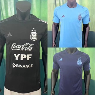 เสื้อกีฬาแขนสั้น ลายทีมชาติฟุตบอล Argentina 3-star 23 24 24-48 ชั่วโมง ชุดเหย้า