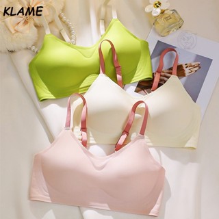 [พร้อมส่ง] Klame เสื้อชั้นใน ไร้รอยต่อ เต็มคัพ ไร้รอยต่อ พลัสไซซ์ ไร้โครงเหล็ก ดันทรง ชุดชั้นในเจลลี่ นุ่ม รองรับ ระบายอากาศ บราเซียร์ ความยืดหยุ่นสูง ชุดชั้นในเซ็กซี่ KLM208