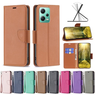 เคสโทรศัพท์หนังนิ่ม ฝาพับ พร้อมช่องใส่บัตร ขาตั้งวาง สําหรับ Xiaomi Redmi K60 Note 12 Pro Plus 5G