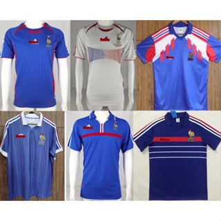 เสื้อกีฬาแขนสั้น ลายทีมชาติฟุตบอล France 1982 2000 ชุดเหย้า 84/86 2002 06 ชุดเหย้า สําหรับผู้ชาย