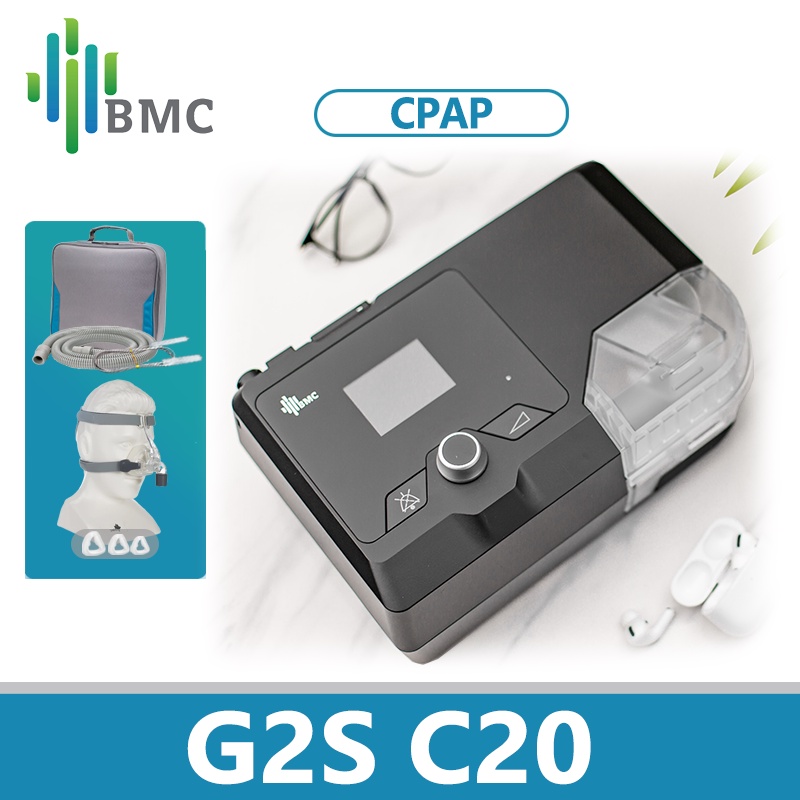 เครื่องระบายอากาศ CPAP BMC G2S C20 CPAP พร้อมหน้ากากปิดจมูก แบบพกพา สําหรับนอนกรน