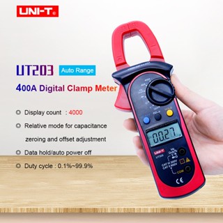 Uni-t UT203 400A AC DC เครื่องวัดความต้านทานดิจิทัล วงจรวัดความถี่ อัตโนมัติ