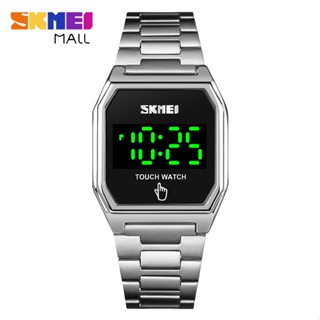 Skmei 1679 นาฬิกาข้อมือ LED สายสแตนเลส กันน้ํา 30 เมตร แฟชั่นหรูหรา สําหรับผู้ชาย และผู้หญิง