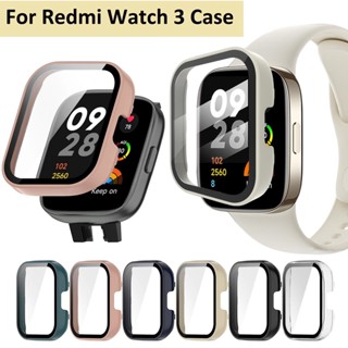 เคสกรอบ PC และกระจกนิรภัย แบบแข็ง สําหรับ PC Frame+Tempered Glass Cover For Redmi Watch 3 เคส Full Covered Case for Redmi Watch 3 Cover Hard เคส Redmi Watch 3 Bumper