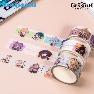 Genshin เทปสติกเกอร์ ลายการ์ตูน เครื่องเขียน