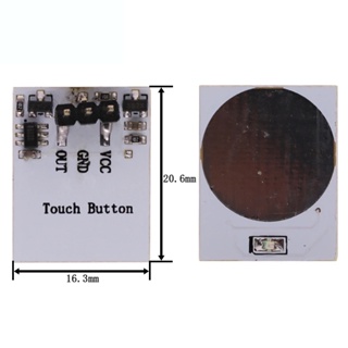 โมดูลเซนเซอร์สวิตช์สัมผัส ตัวเก็บประจุ RGB LED HTTM สีฟ้า แดง เขียว เหลือง หลากสี ป้องกันการรบกวน 3V 5 6V