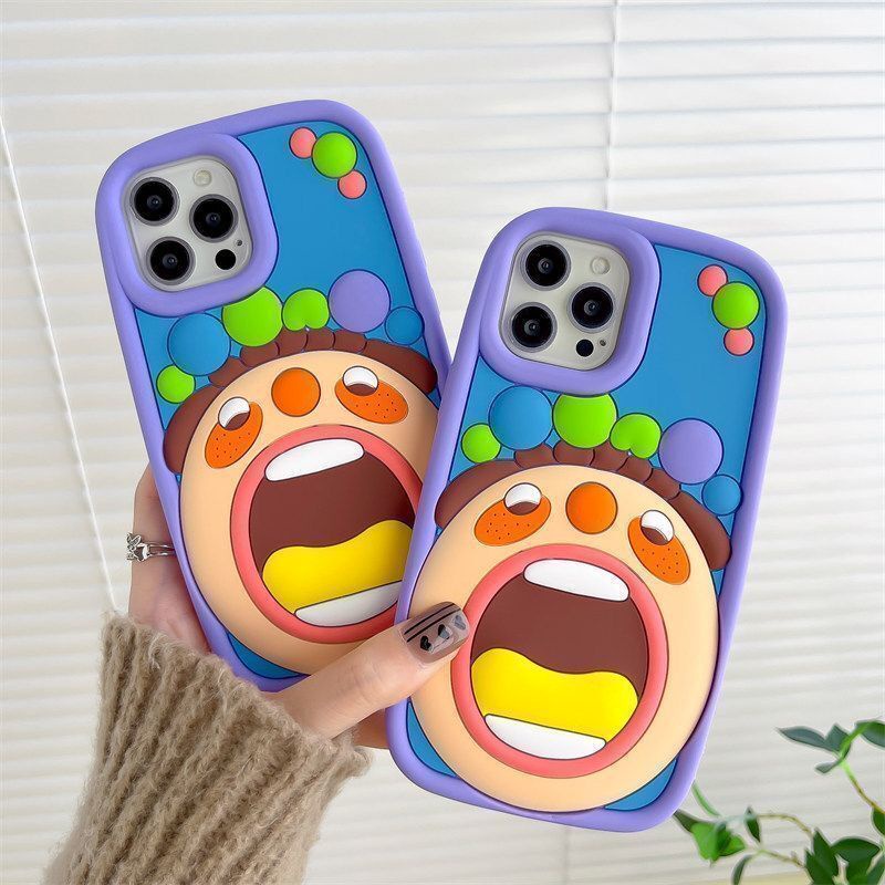 Oppo Reno 5 6 7 8 9 pro A3S A31 A53 A31 A9 A5 2020 A97 A54 4G F11 3D Big Mouse Boys เคสซิลิโคน
