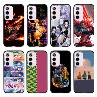 เคสโทรศัพท์มือถือกระจกนิรภัย แบบแข็ง ลายการ์ตูนอนิเมะ Demon Slayer: Kimetsu No Yaiba สําหรับ Samsung galaxy S23 S23 Ultra