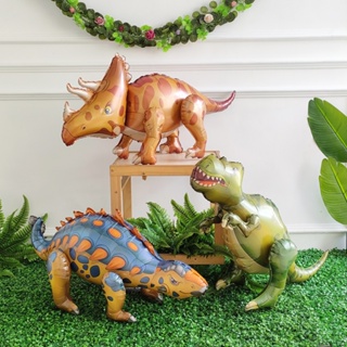 ใหม่ ลูกโป่งไดโนเสาร์ Tyrannosaurus rex Triceratops ขนาดใหญ่ สําหรับตกแต่งปาร์ตี้