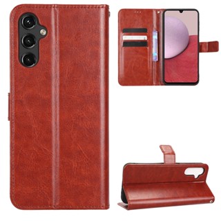 เคสสำ Samsung Galaxy A14 5G Case Flip PU Leather Phone Casing Samsung A14 5G คสโทรศัพท์มือถือ Back Cover