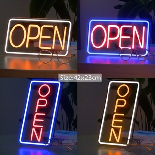 ป้ายไฟนีออน LED OPEN แบบแขวนผนัง สําหรับตกแต่งบ้าน บาร์ ร้านกาแฟ บิลบอร์ด คริสต์มาส