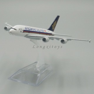 โมเดลเครื่องบิน 1:520 Diecast Singapore A380 ของเล่นสําหรับเด็ก