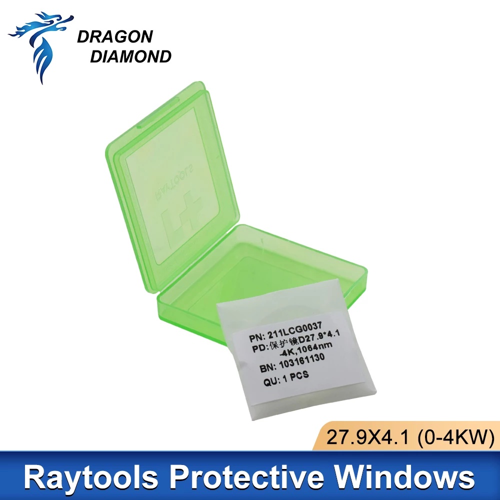 1PC Original Raytools เลนส์ป้องกัน Windows 27.9*4.1 มม.24.9*1.5 มม.เลเซอร์สําหรับ Raytools Fiber Laser Head BT240S BM109 BM114S