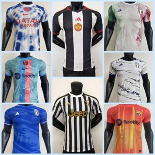 เสื้อกีฬาแขนสั้น ลายทีมชาติฟุตบอล Manchester United Paris Barcelona Italy 2223 ชุดเหย้า