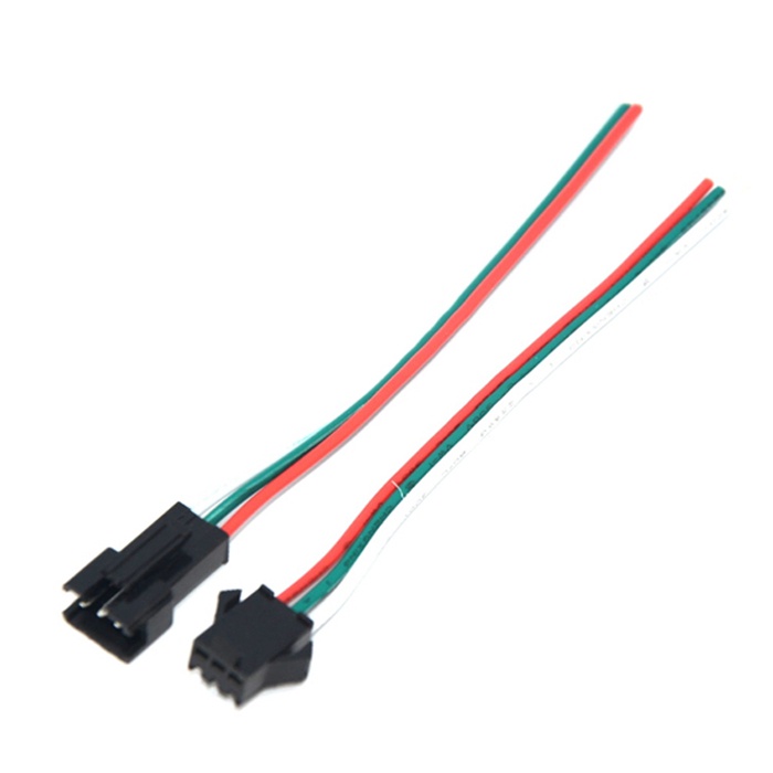 Xnbada 10 ชิ้น/ล็อต JST SM 3Pin Connectors 3 Pin ชายหญิงสายสําหรับ WS2812B WS2811 WS2812 พิกเซลแอดเด