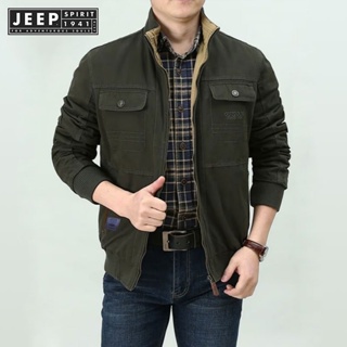 JEEP SPIRIT 1941 ESTD เสื้อแจ็กเก็ต คอปก ทรงหลวม สองด้าน แฟชั่นฤดูใบไม้ผลิ ฤดูใบไม้ร่วง สําหรับผู้ชาย 2022