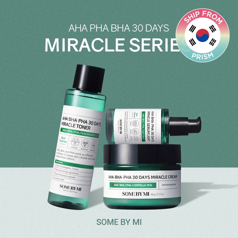 Some BY MI AHA PHA BHA 30 Days Miracle Skin Care Series (โทนเนอร์ เซรั่ม ครีม) จาก PRISM