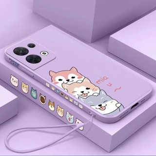 เคส Realme C20 C11 2021 C20A 7 5G V5 8 5G X7 Pro X K3 XT K5 7 Pro Straight Edge 90 องศาการ์ตูน Shiba Inu เคสโทรศัพท์มือถือ