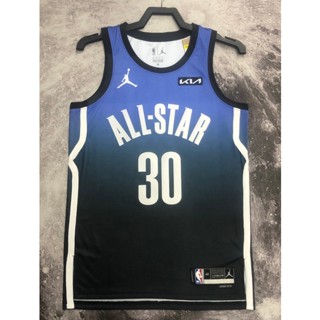 hot pressed 2023 nba all star No.30  Curry blue basketball jersey