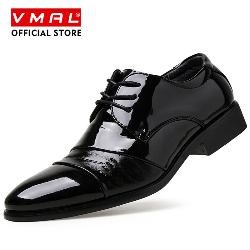 VMAL Mens PU Leather Business Official Lace-Up Leatehr Shoes Oxford Dress Shoes