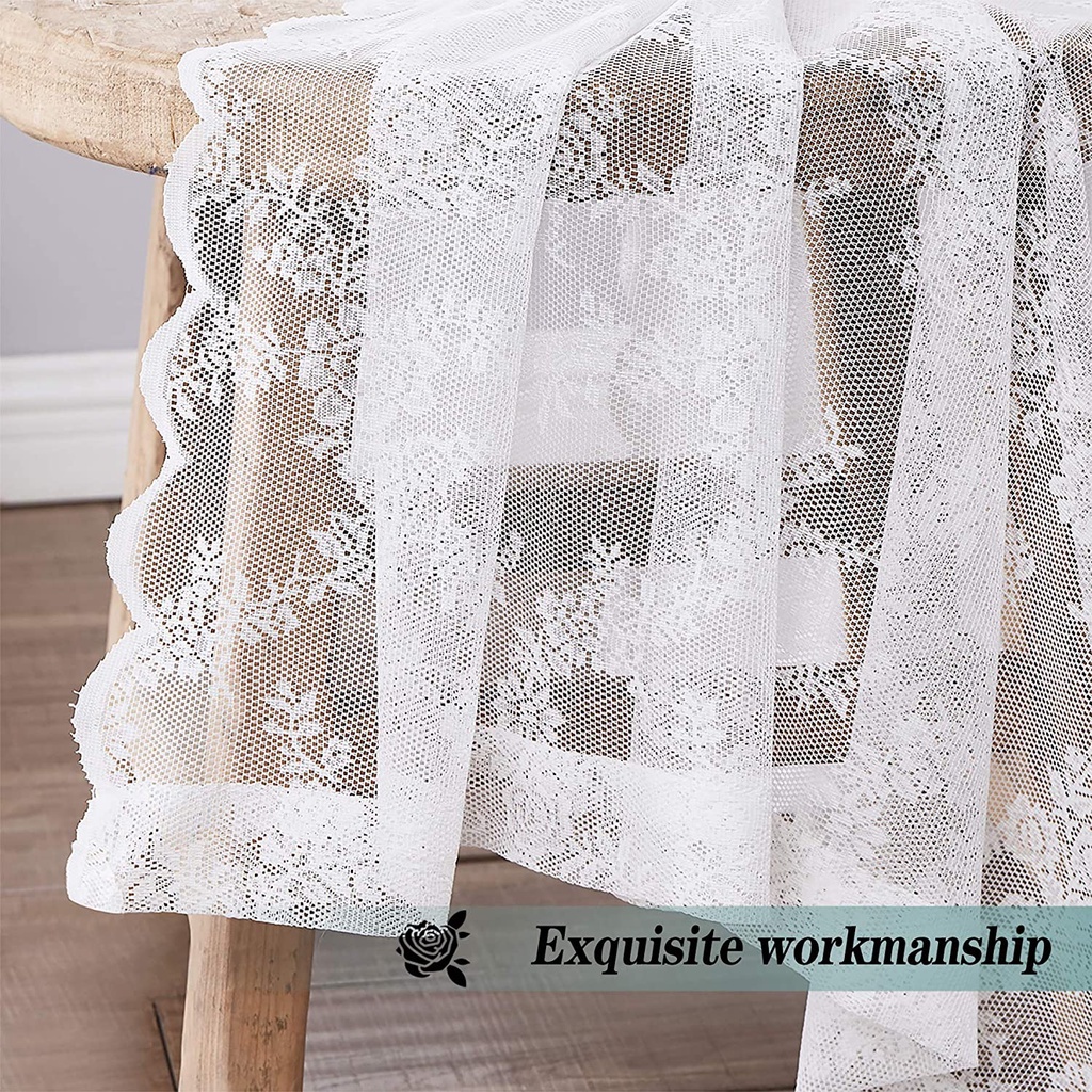 แนะนำ ผ้าม่าน ผ้าม่านหน้าต่าง ผ้าลูกไม้ สีขาว สไตล์โมเดิร์น สําหรับตกแต่งห้องนอน ห้องนั่งเล่น ระเบียง ราคาพิเศษ มีเก็บเงินปลายทาง