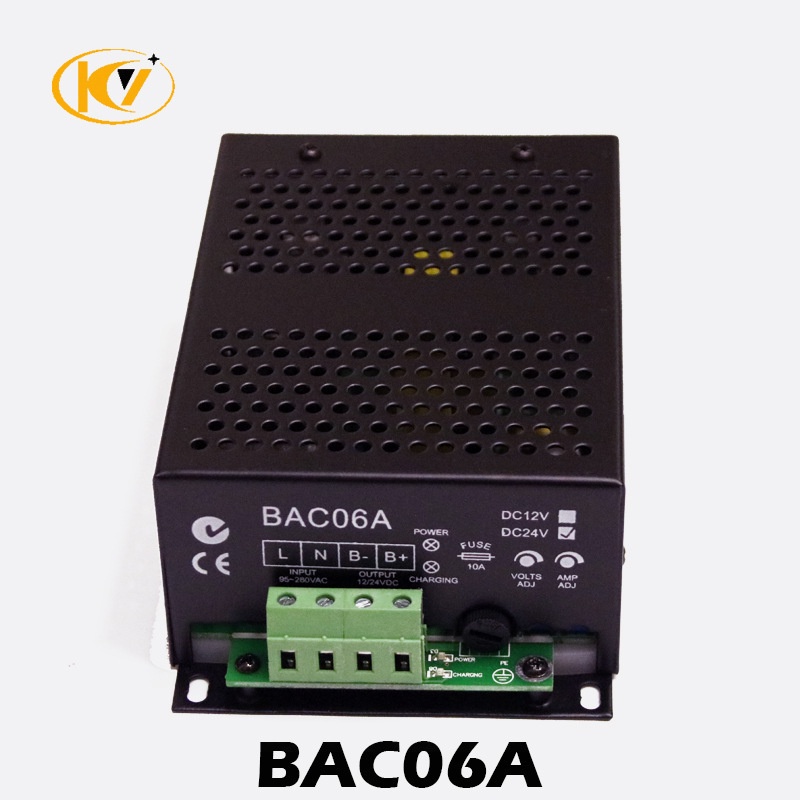 BAC06A เครื่องชาร์จแบตเตอรี่เครื่องกำเนิดไฟฟ้า 6A 12V/24V ระบบลอยตัว