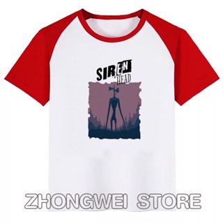 Zhongwei เสื้อยืดลําลอง แขนสั้น คอกลม พิมพ์ลายกราฟฟิคไซเรนเฮด สไตล์วินเทจ แฟชั่นสําหรับเด็กผู้ชาย ผู้หญิง ไซซ์ S-3XL