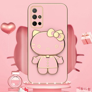 เคสโทรศัพท์มือถือ แบบกระจกหมุนได้ ลายแมวน่ารัก สําหรับ Samsung Galaxy A31 A51 A71 A21S A03S A02S A11