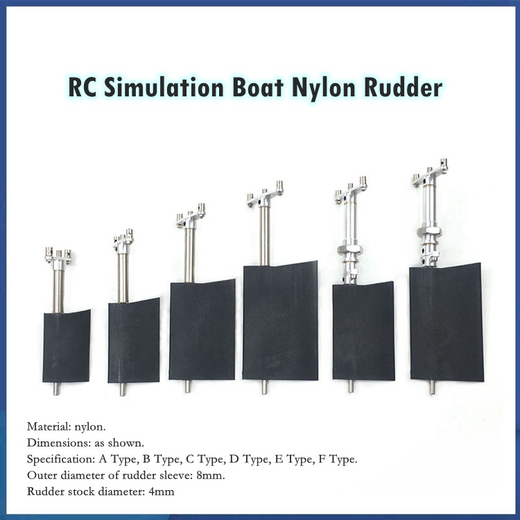 RC เรือจําลอง Rudder ไนลอน Streamlined Full Immersion Rudder สําหรับ Cargo Cruise เรือ