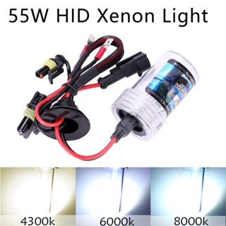 ชุดแปลงหลอดไฟซีนอน H7 H8 9005 HID H1 H3 H11 4300K 6000K 8000K 55W สําหรับรถยนต์