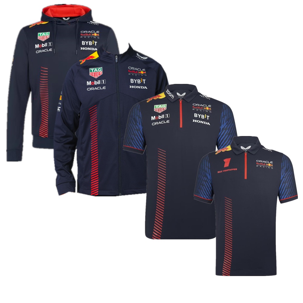 Oracle Red Bull Racing f1 เสื้อ 2023 2024 Sergio Perez Team Polo Jacket Hoodie