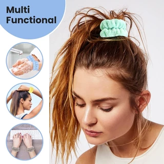 Reusable Spa ข้อมือ Washband ผ้าขนหนูไมโครไฟเบอร์นุ่มสายรัดข้อมือสําหรับล้างหน้าผู้หญิงสาวโยคะวิ่งกีฬาข้อมือ Sweatband