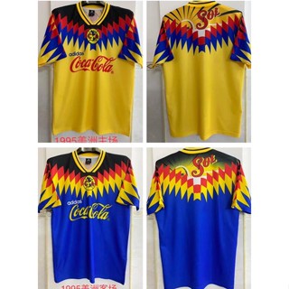 เสื้อกีฬาแขนสั้น ลายทีมชาติฟุตบอล Mexico 1995 Club America สไตล์เรโทร