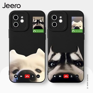 Jeero เคสคู่ เคสไอโฟน คู่รัก กันกระแทกซิลิโคนนุ่มน่ารักตลก เคสโทรศัพท์ Compatible for iPhone 15 14 13 12 11 Pro Max SE 2020 X XR XS 8 7 6 6S Plus พลัส HFE1974