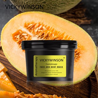 Vickywinson Cantaloupe สครับอโรมาเธอราพี ขัดผิวหน้า 50 กรัม สครับดีท็อกซ์ผิวกาย