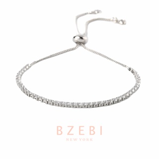 BZEBI กําไลข้อมือ สร้อยข้อมือ ผู้หญิง เงินแท้ สแตนเลส ทองคํา bracelet แฟชั่น กําไลเพชร เครื่องประดับ 18K สําหรับผู้หญิง 40b-2
