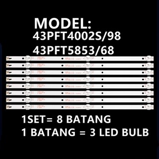 ใหม่ แถบไฟแบ็คไลท์ทีวี LED 43PFT4002S 98 43PFT5853 68 43PFT4002 43PFT4002S 98 43PFT5853 4708-K43WDC-A3113N11 1 ชุด