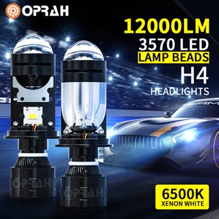 หลอดไฟหน้ารถยนต์ LED H4 12000LM 6000K 12-24V สว่างมาก สําหรับรถจักรยานยนต์ 2 ชิ้น