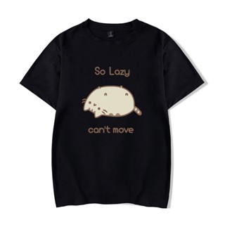 Lazy Cat Unisex T-shirt เสื้อยืดแขนสั้น ผ้าฝ้าย พิมพ์ลายแมวขี้เกียจ สไตล์ฮิปฮอป สตรีท ขนาดใหญ่พิเศษ สําหรับผู้ชาย และผู้หญิง ไซซ์ Extra Big Size S-6XL 1436A