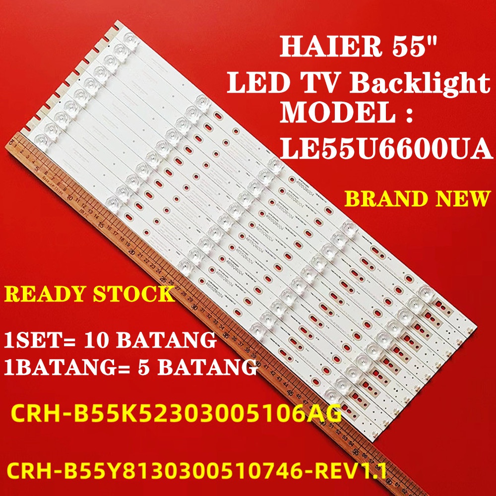 หลอดไฟแบ็คไลท์ LE55U6600UA Haier 55 นิ้ว LED TV LE55U6600 LE55U6600U 1 ชุด