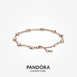 Pandora สร้อยข้อมือ ชุบโรสโกลด์ 14k