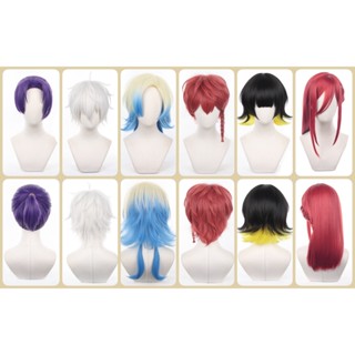 Holoun Blue Lock Wig Cosplay วิกผมคอสเพลย์ อะนิเมะ NAGI wig Isagi Yoichi Bachira Chigiri สีฟ้า สําหรับปาร์ตี้ฮาโลวีน