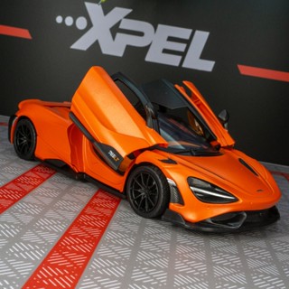 【ไม่มีกล่อง】โมเดลรถเหล็กสังกะสีอัลลอย 1/24 Mclaren 765LT ของขวัญวันเกิด สําหรับเด็ก 3 ปีขึ้นไป
