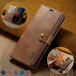 เคสโทรศัพท์หนัง ฝาพับแม่เหล็ก พร้อมช่องใส่บัตร ถอดออกได้ สําหรับ Samsung Galaxy S23 S22 21 Ultra Plus FE