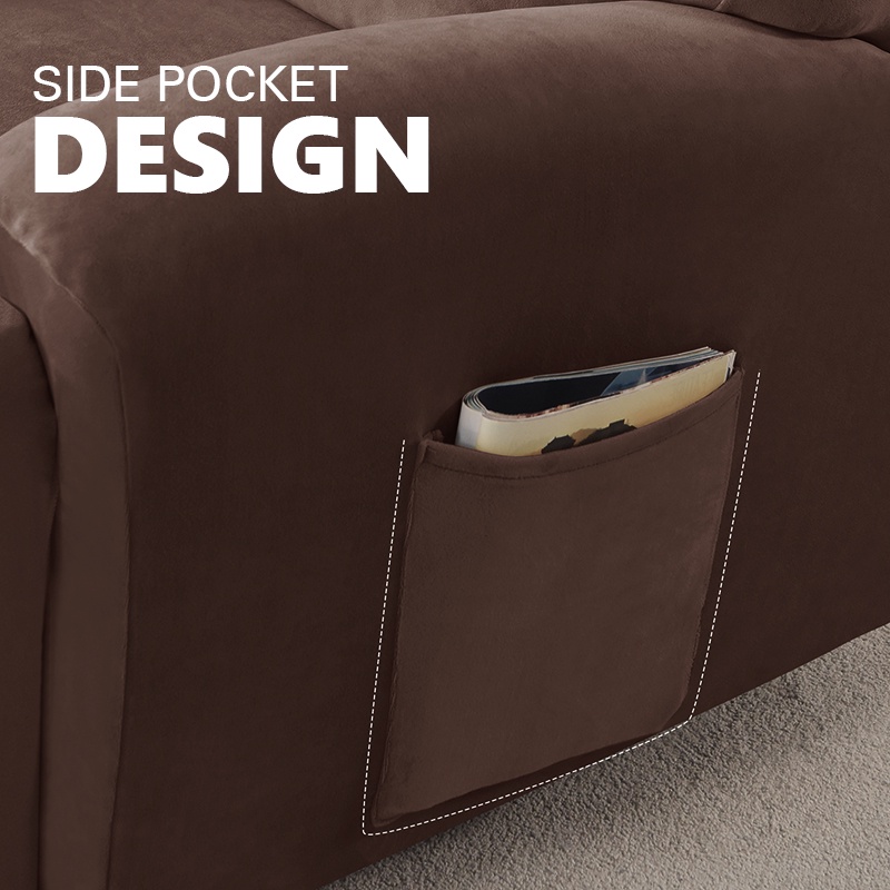 ผ้าคลุมเก้าอี้ยกขา lazyboy ากํามะหยี่ 1 2 3 ที่นั่ง - รูปที่ 3