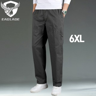 กางเกงคาร์โก้ผ้าฝ้ายทรงหลวมขนาดใหญ่เอวยางยืดระบายอากาศสําหรั…